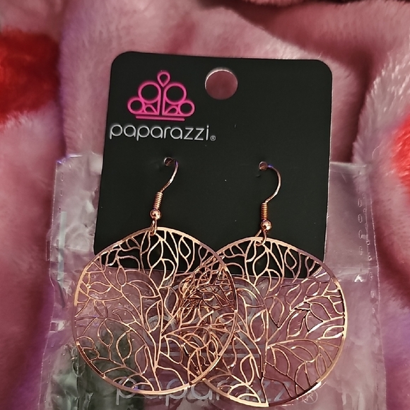 Paparazzi Autumn Harvest Copper Earrings - Picture 3 of 3